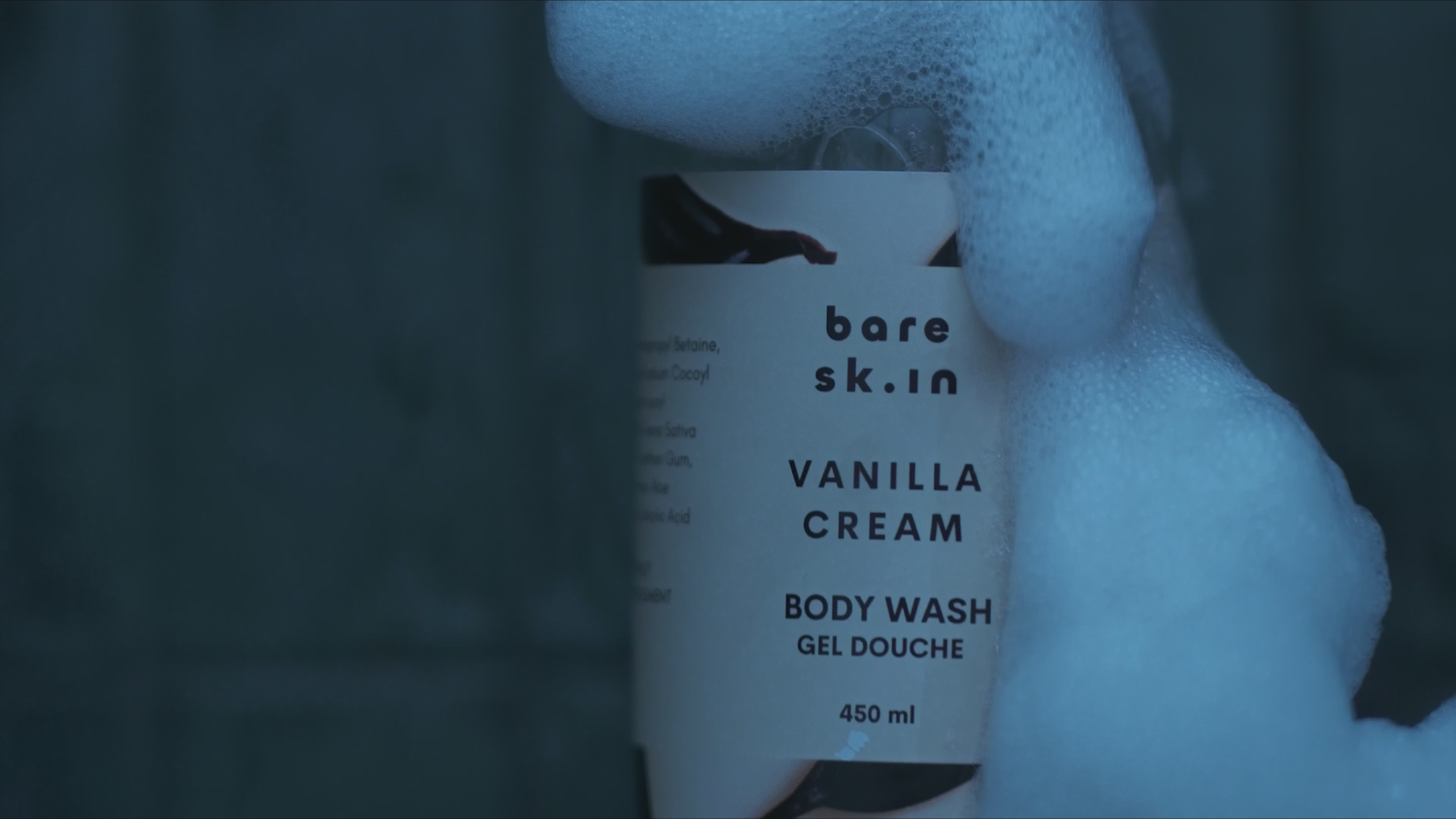 Load video: A video of the application of a Bare Body Wash